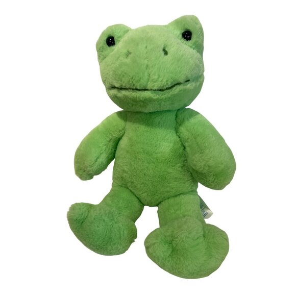 Build A Bear Spring Green Frog 16" Stuffed Plush Animal W/ Strawberry Scent BAB - Picture 1 of 5